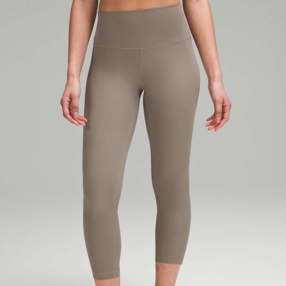 Lululemon Align Ribbed High-Rise Crop 23” | Carbon Dust | Size 10